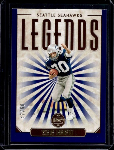 2020 Panini Legacy Steve Largent Blue #47/50 Seahawks