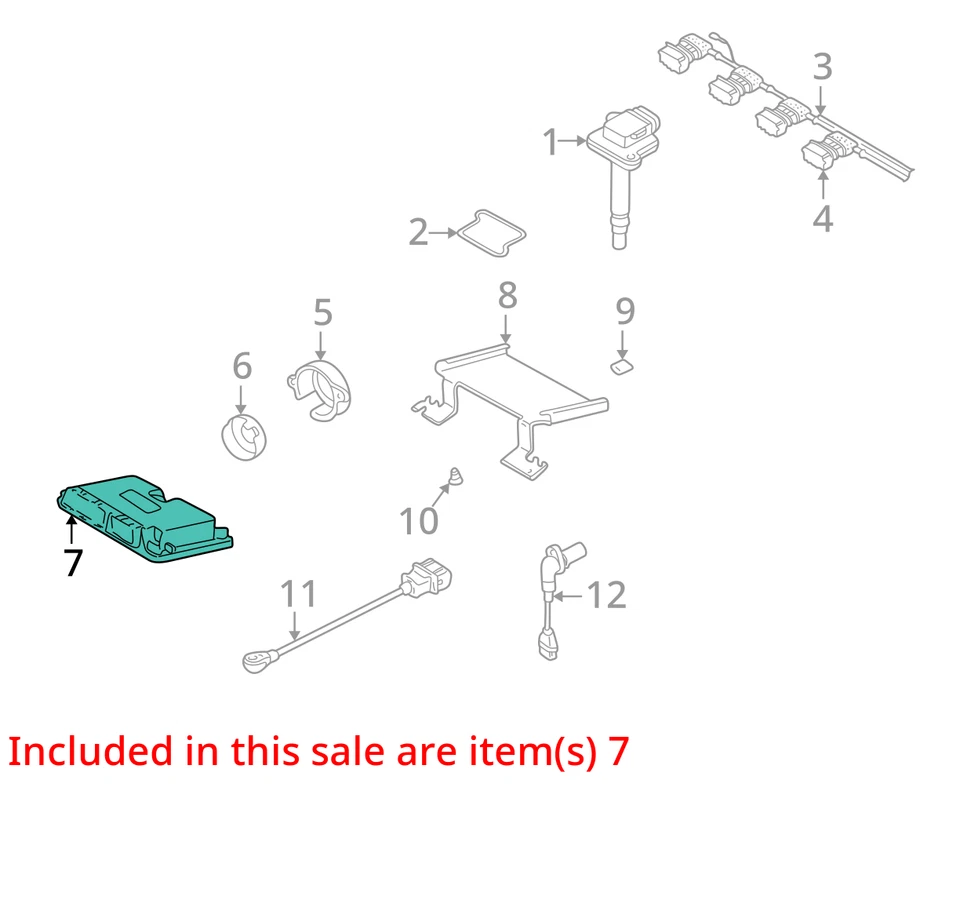 2001 Audi TT 1.8L Engine Control Module PN-8N0906018AT OEM - Image 4 of 4