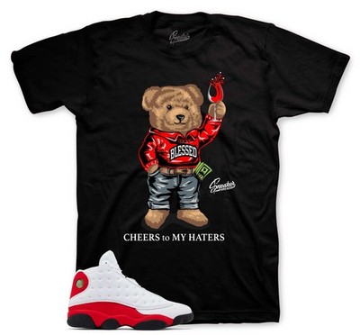 T-Shirt To Match Jordan 13 Chicago AJ13 Cherry | Cheers Bear Sneaker Tee