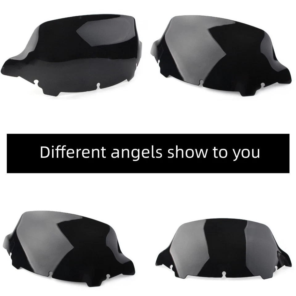 Parabrisas negro ondulado de 10,5"" para Harley Street Glide FLHX 2014-2023 Foto 3 de 4