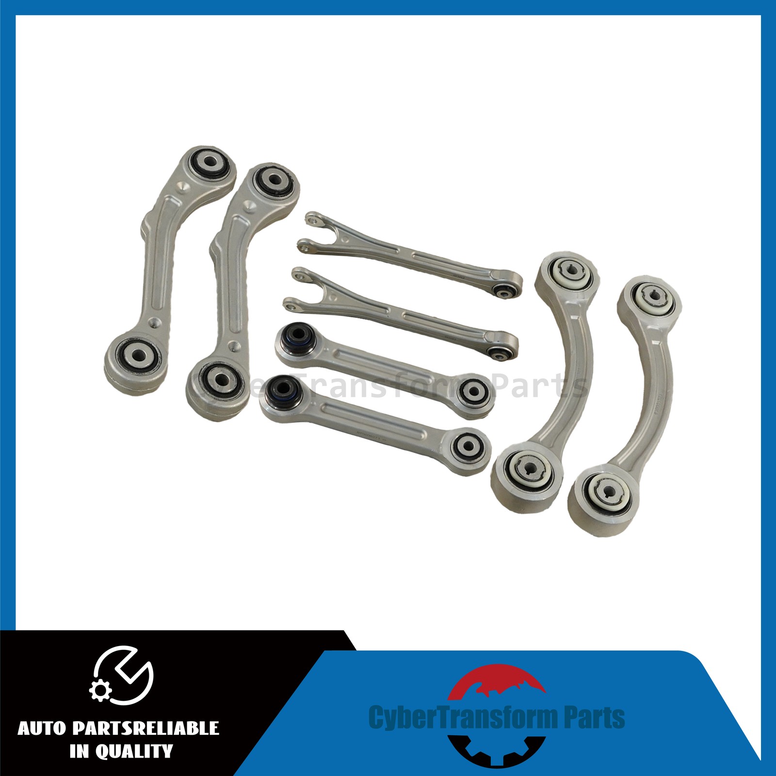 NEW 8PCS Fits Maserati Ghibli Quattroporte 14-16 Rear Suspension Control Arm Set