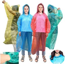 Rain Ponchos for Adults Disposable Poncho - 20 Pack Emergency Raincoat with Hood