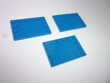 Lego (6180) 3 Fliesen 4x6 mit Randnoppen, in blau aus 7285 4402 4981 7285 5895