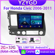 For Honda Civic 2006-2011 GPS Android CarPlay Car Radio Player Screen Multimedia