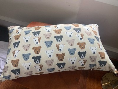 Dog print Pit bull Pitbull Heads Sofa Pillow Zippered Decorative Spoonflower