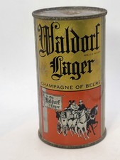 1939 WALDORF LAGER OPENING INSTRUCTION FLAT TOP BEER CAN IRTP CLEVELAND OHIO