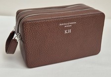 Borsa da lavaggio Aspinal Washbag Mount Street Pebble in pelle