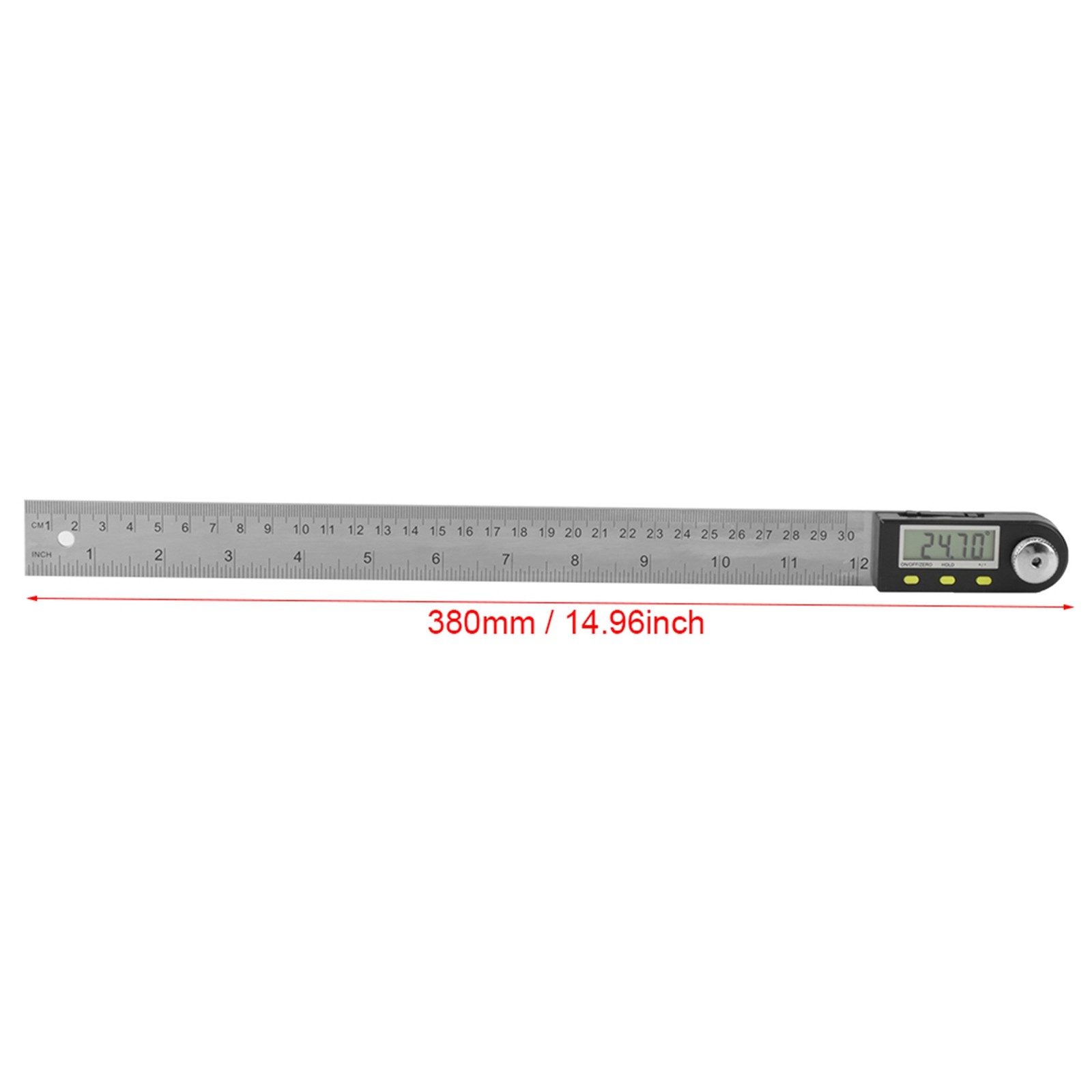 0-300mm Stainless Steel Electronic Protractor Digital Goniometer Angle Finder^