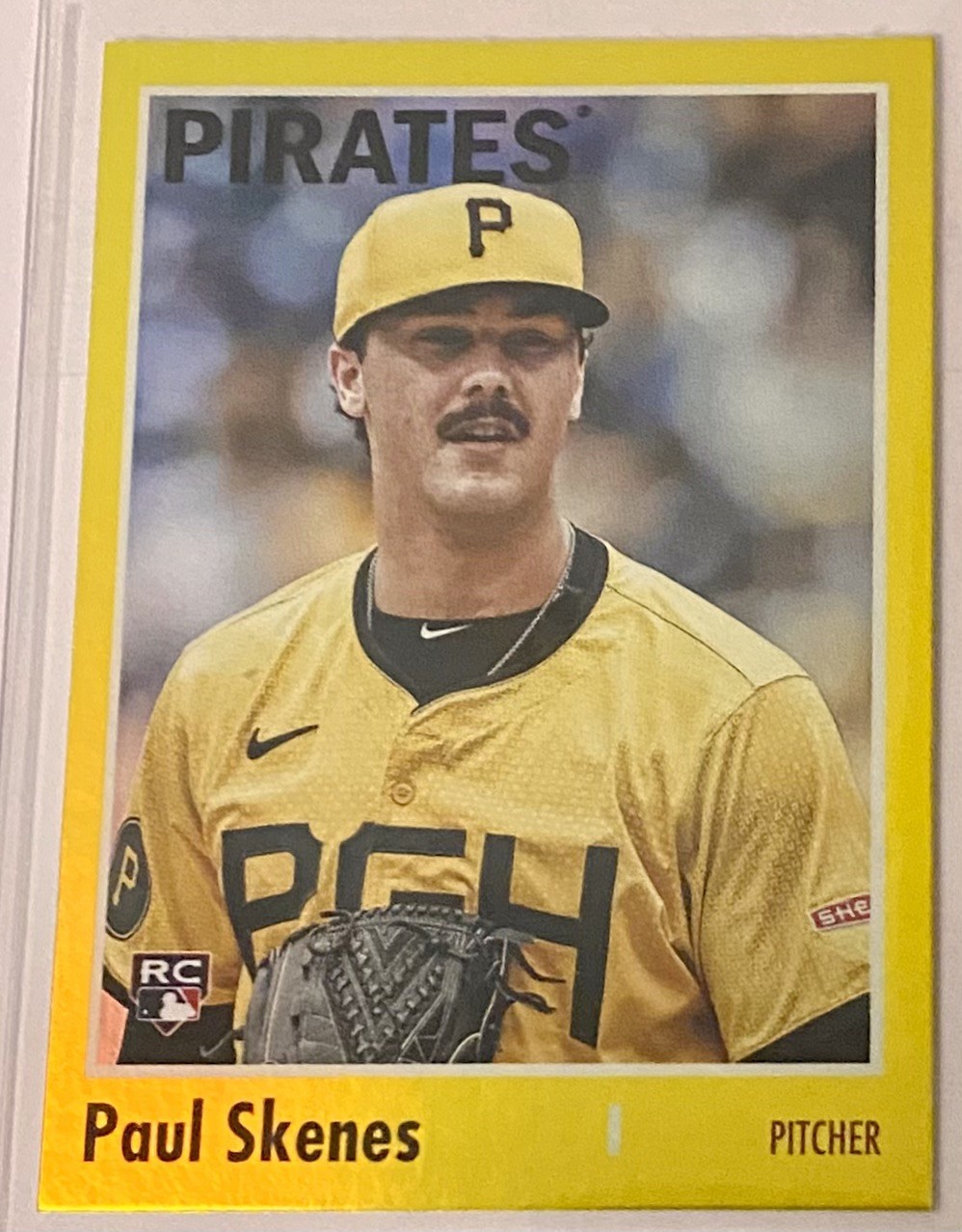 2024 Topps Archives - 1970 Topps Paul Skenes #200 Yellow Foilboard (RC) Rookie