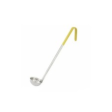 Winco LDC-2 2 oz. Stainless Steel Ladle w/ Red Handle