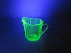 VTG Uranium Creamer Sierra Pinwheel Jeanette Green Vaseline Depression Glass