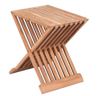 Beistelltisch Fishbone Teak Terrasse Garten Balkon Klapptisch Pflanzenhocker