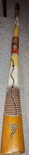 60" Aboriginal Handcrafted Raised Painted Design Eucalyptus Didgeridoo