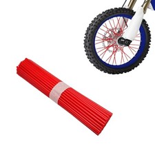 72PCS Dirt Bike Spoke Skins Covers, Universal Wheel Rims Wraps Pipe Trim, Red