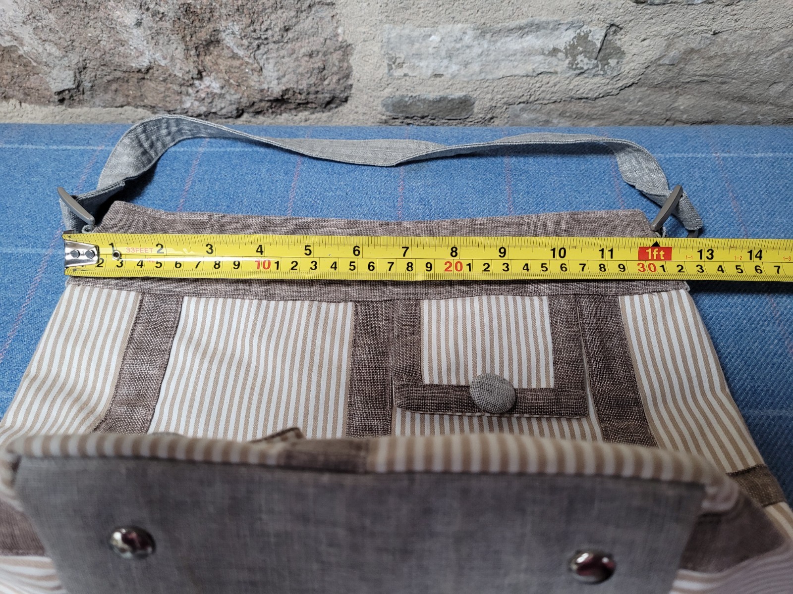 Earth Squared Edinburgh Tote Bag Patchwork Stripe… - image 8