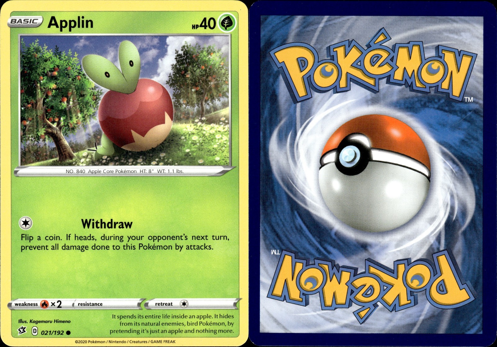 Applin 021/192 | Sword & Shield - Rebel Clash | Pokemon TCG | English | Common