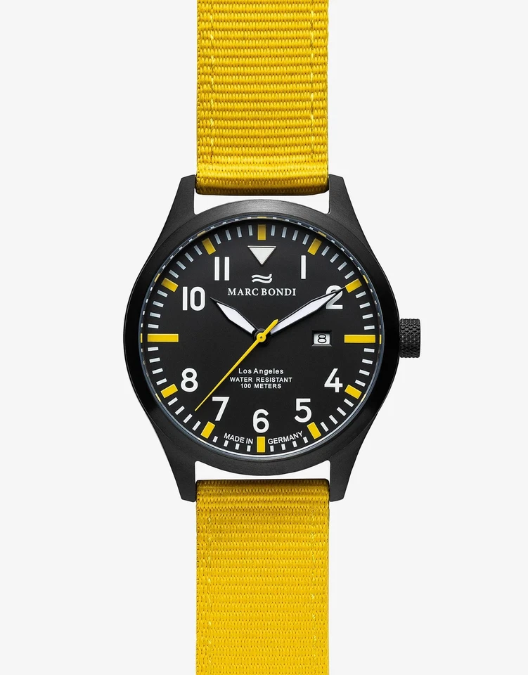 MARC BONDI Los Angeles Made in Germany 42 mm Herrenuhr Saphirglas UVP* 285,- EUR - Bild 3 von 4