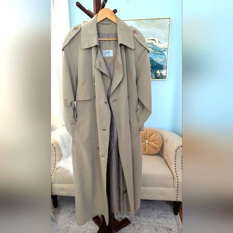 Gabardina Jacqueline Ferra Mujer Doble Pecho Talla 14P Foto 3 de 4