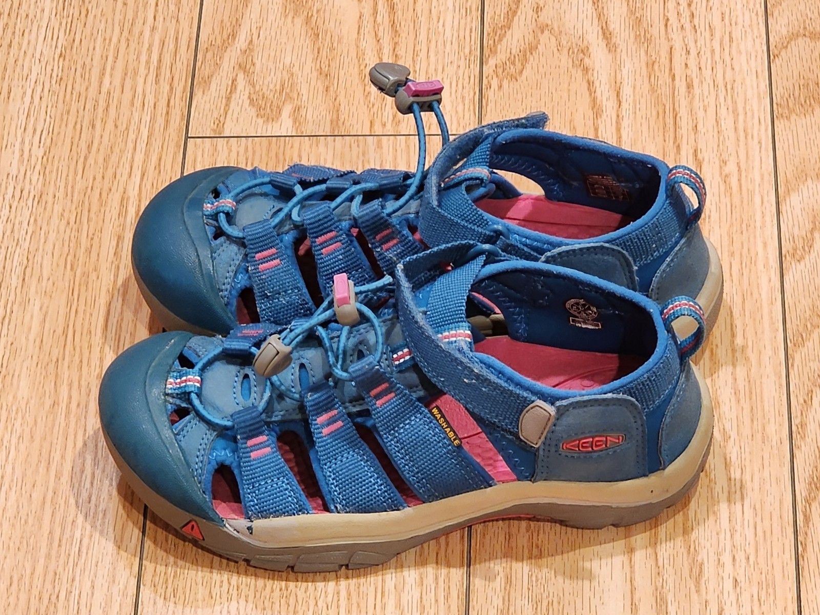 Sandali Keen Newport H2 bambino taglia 3 usati blu (laguna profonda rosa brillante)