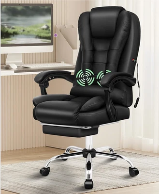 SIGNZWORLD Executive Desk Chair 2Point Massage High Back Office Chair Swivel Computer Chair