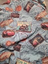 Cars Disney/Pixar Tune Up 2 Pc Twin Sheet Set, Blue Flat  Fitted