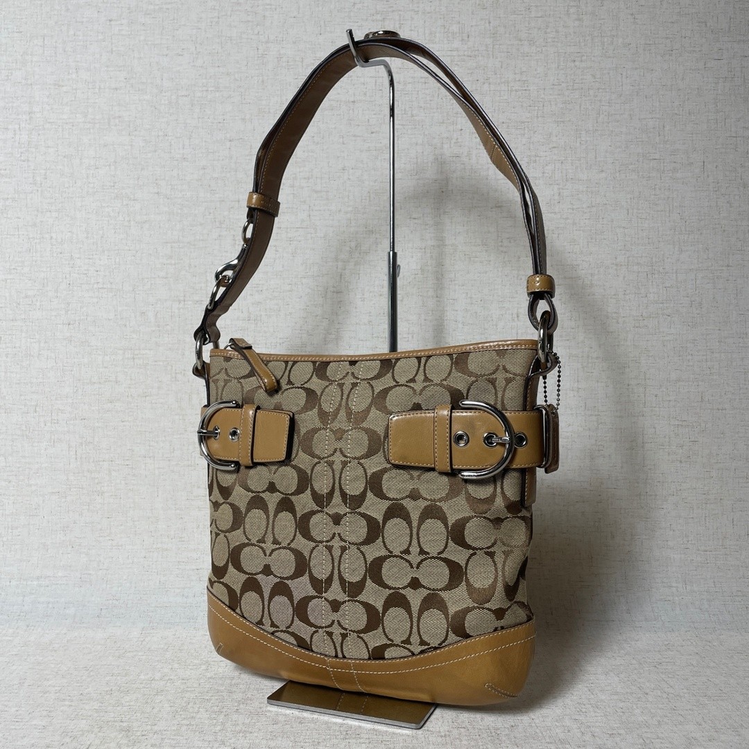 Coach Signature Light Brown Shoulder Bag  
