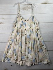 Torrid Dress Size 4 Sleeveless Floral Boho Asymmetrical Lined Smocked Back