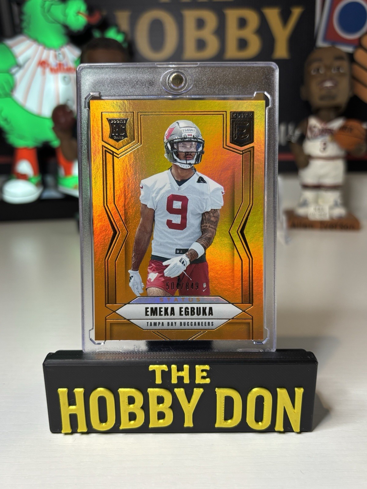 2025 Donruss Elite Emeka Egbuka RC Orange Status #d /849 #102 Buccaneers