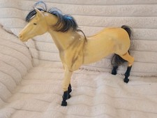 Pferd mit beweglichen Gelenken,und Mähne und schweif  mit Haare, Vintage 