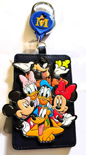 2025 Disney Parks Mickey Friends Retractable ID Cardholder Goofy Donald Minnie