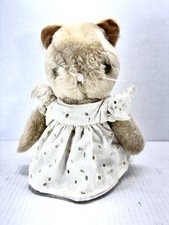 Beatrix Potter Tabitha Twitch PLUSH CAT By EDEN in White Dress 1984