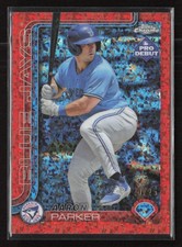 2025 Topps Pro Debut #PDC-21 Aaron Parker Orange Chrome Refractor RC /25