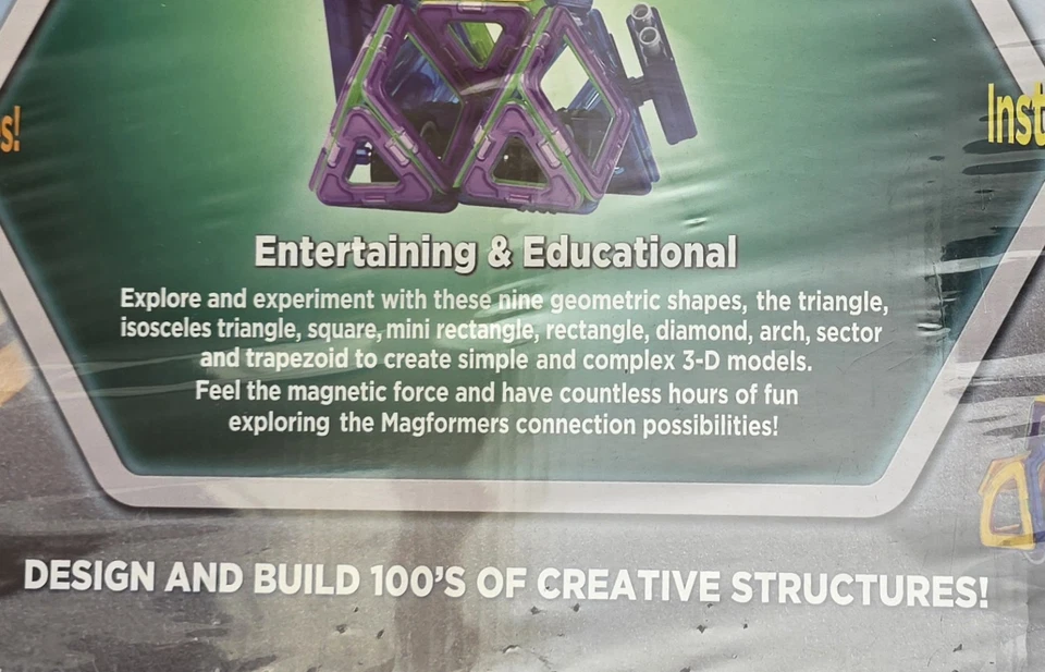 NEW 54 Piece Magformers Transform X Magnetic Design Build Vehicles Sealed - Image 4 of 4