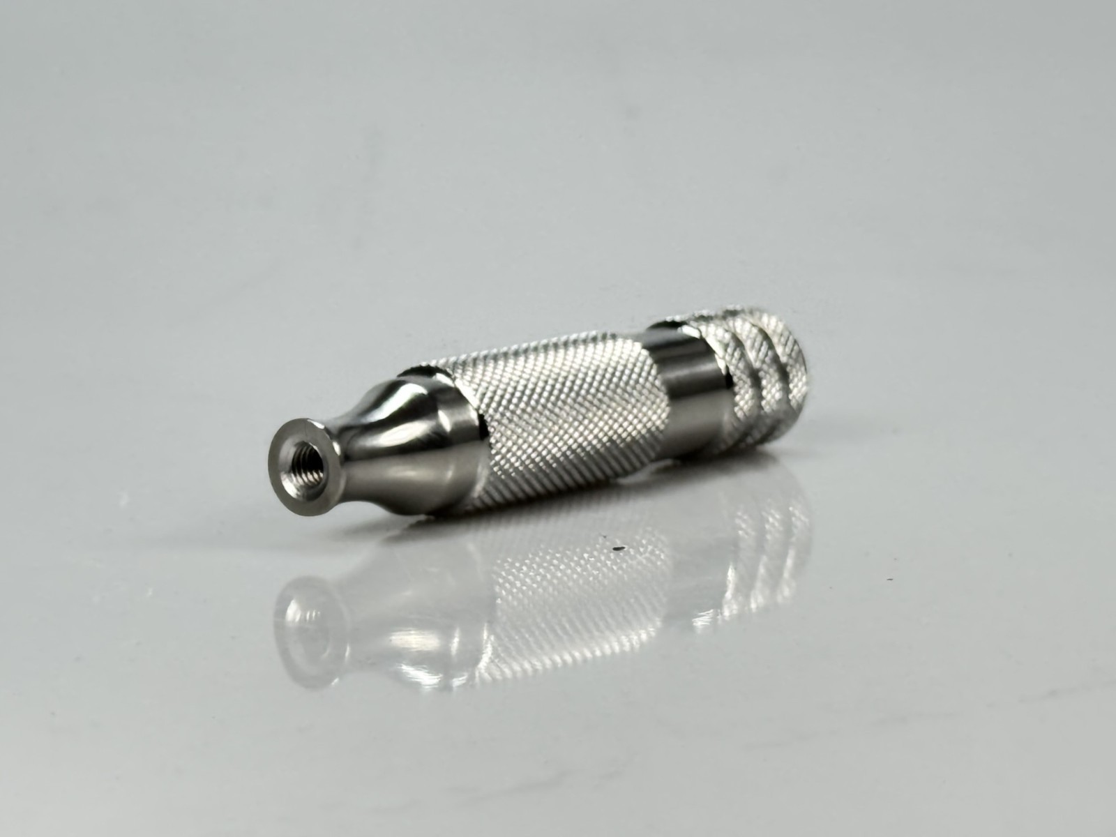 CNC Stainless Steel Replacement Safety Razor STUBBY SHORT 3.0" Inch Handle Only