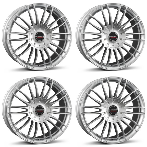 4 Cerchi Borbet CW3 8.5X19 ET45 5X120 Sil Per Vw Amarok T5 T6 T6.1 Multivan T6.1-image