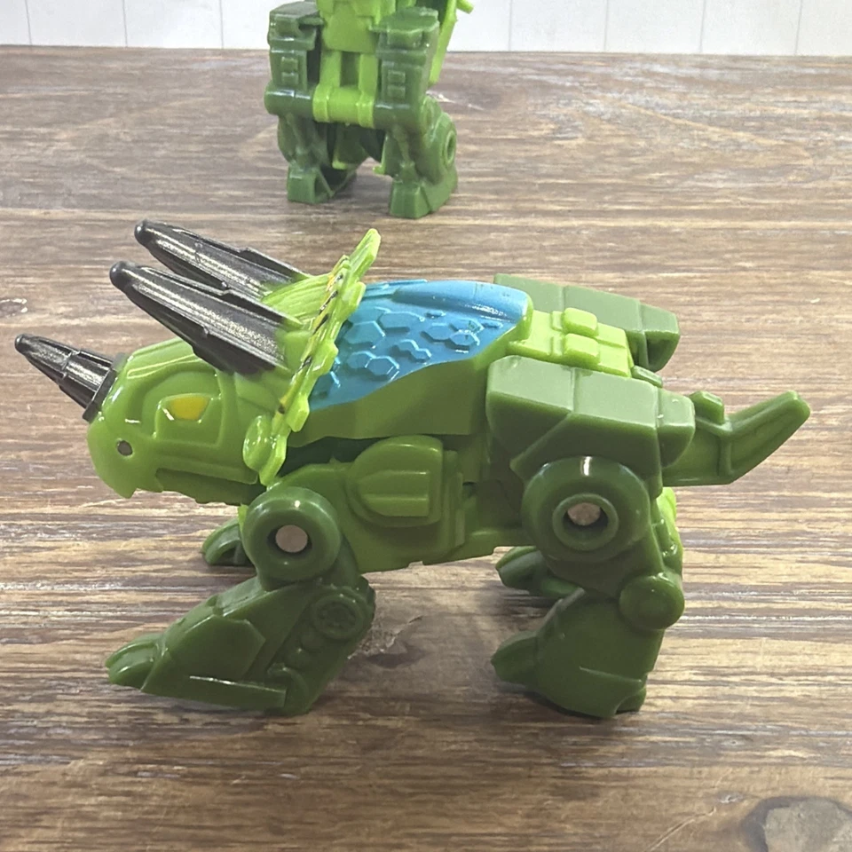 Lot Of 2 RARE Transformers Rescue Bots Mini Dinosaur Triceratops Boulder 3.5” - Image 4 of 4