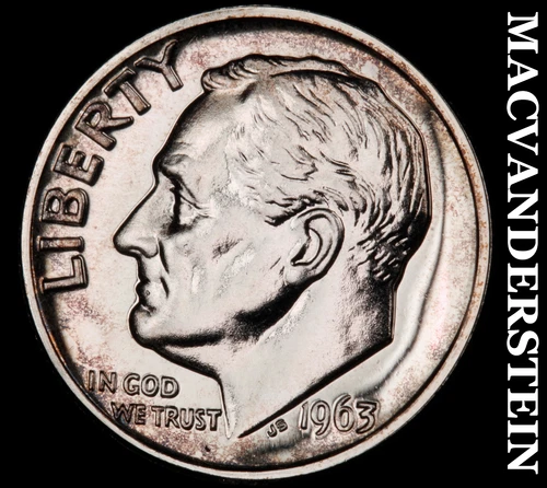 1963 Silver Roosevelt Dime - Choice Gem Proof  Lustrous  No Reserve  #i7600