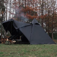 Camping Teepee Tent 2-4 Person Indian Tent with Carry Bag Waterproof Sunscree...