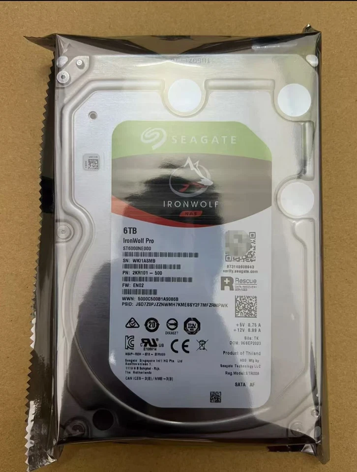 Seagate Pro IronWolf ST6000NE000 6TB Hard Drive 3.5" Internal SATA 7200rpm - Image 3 of 4