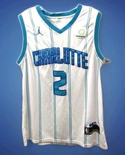RARE NBA🏀Charlotte Hornets 'Ball'#2 Association Edition Swingman Jersey-M Sz XL