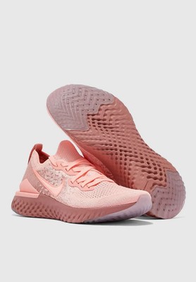 New Wmns Nike Epic React Flyknit 2 SZ 12 Rust Pink BQ8927-600