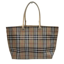 Burberry Nova Check Nylon and Leather Tote Bag for Women, Free Shipping Used