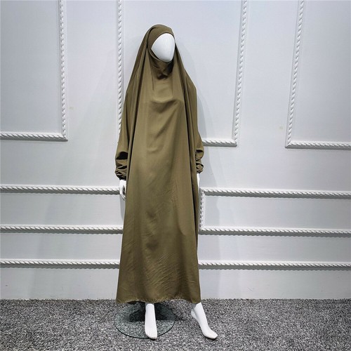 Ramadán Mujeres Khimar Vestido de Oración Kaftán Niqab Vestido Árabe Disfraces Islámicos - Imagen 88 de 315