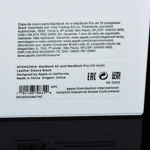Apple Leather Sleeve Pouch Case Cover For 13-inch MacBook Pro 13 MacBook Air 13 - Picture 3 of 4