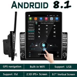 2 Din Android 8 1 9 7 Vertical Car Gps Navi Bluetooth Usb Stereo Radio Player Ebay