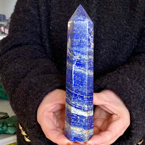 1.18LB Natural lapis lazuli crystal obelisk quartz crystal energy column - 第 5/12 張圖片