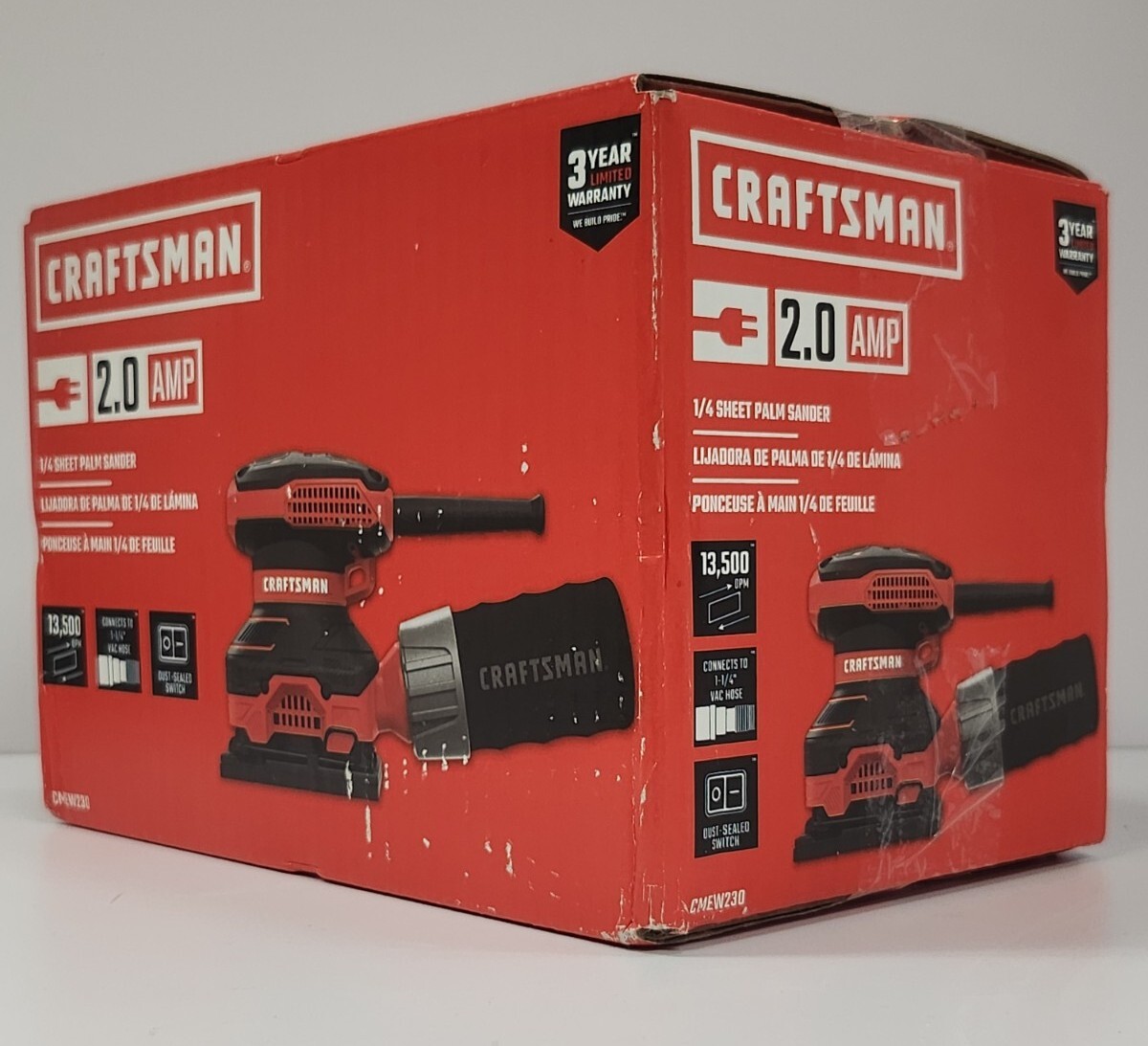 Craftsman 2.0 AMP Sander 1/4 Sheet Sander CMEW230 New eBay