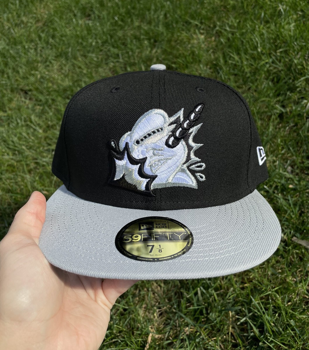 NORWICH SEA UNICORNS MILB NEW ERA ON FIELD 59FIFTY BLACK GREY