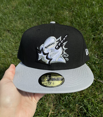 NORWICH SEA UNICORNS MILB NEW ERA ON FIELD 59FIFTY BLACK GREY