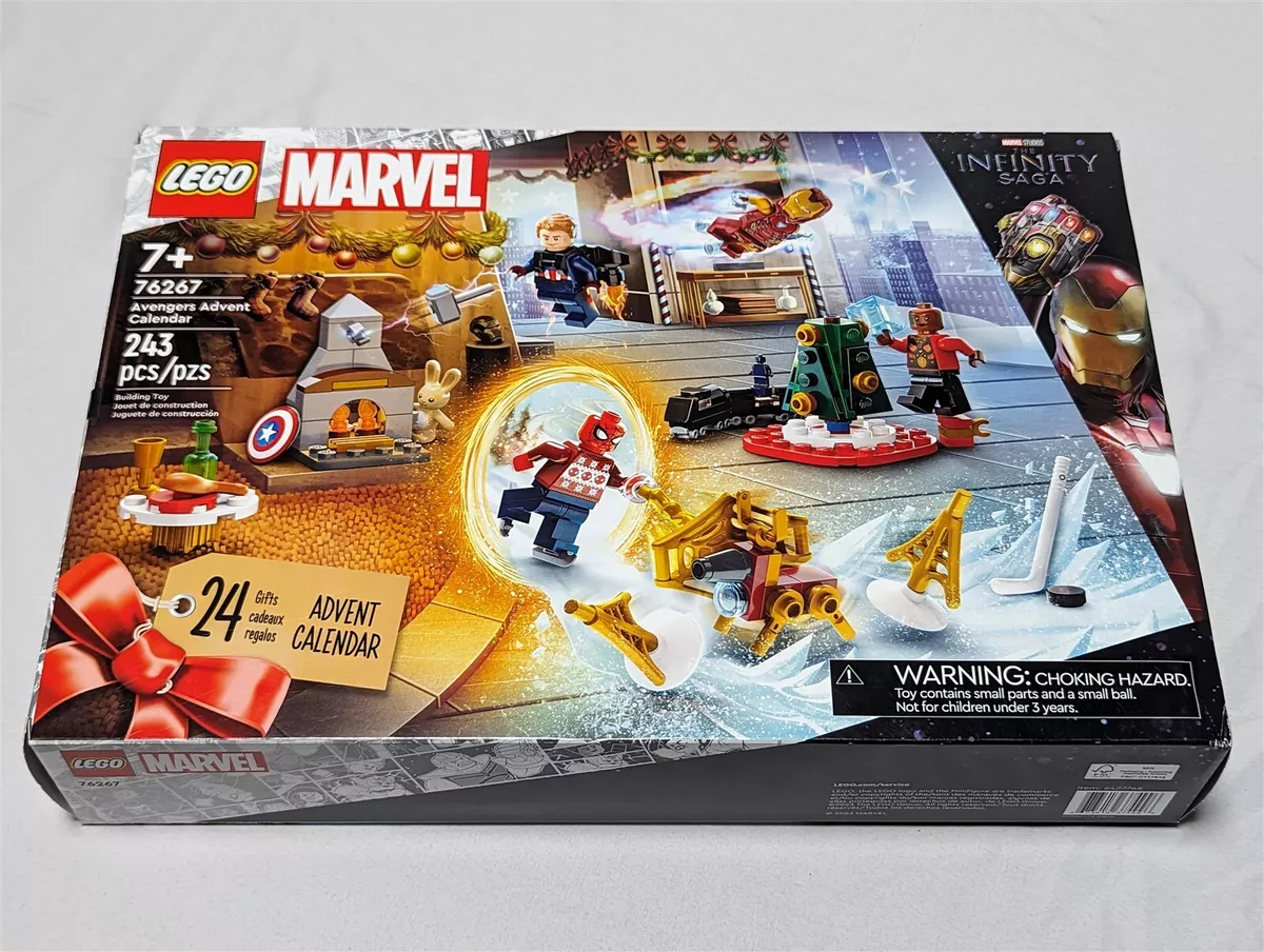 LEGO® Marvel 76267 Le Calendrier de l'Avent des Avengers 2023, 24 Cadeaux  incluant Captain America, Spider-Man, Iron Man et Plus - Cdiscount Maison